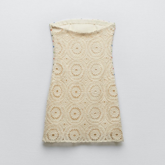 NWT Zara strapless crochet dress - Picture 6 of 6